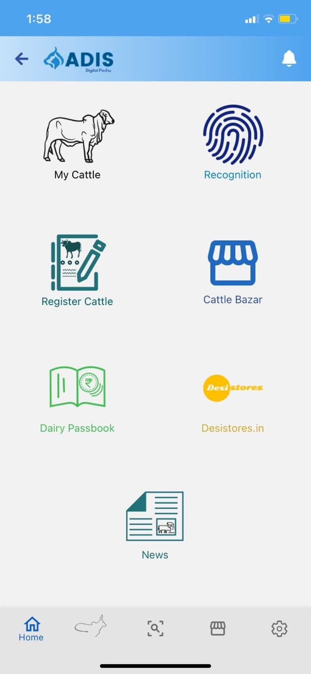 ADIS App Dashboard Cattle Health Tracking and Veterinary Monitoring